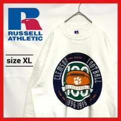 90s 古着 ラッセル スウェット フットボール USA製 ゆるダボ XL