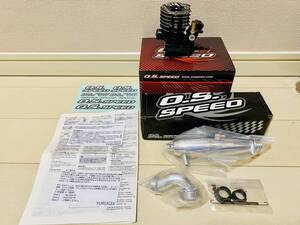 新品 未使用 即レース使用可 O.S.SPEED T1204エンジン YURUGIX SPEC２慣らし済 +新品未使用 O.S.SPEED TT02Ⅱコンプリートマフラーセット