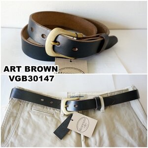 ARTBROWN(アートブラウン)メンズ　レザーベルト　30147 本革 クロムエクセル　 30mm幅　　　サイズ 34