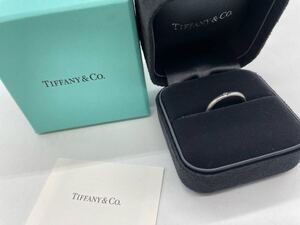 K3713◆ TIFFANY & Co. ティファニー リング Pt950刻印 ダイヤ付き 指輪 総重量5.2g 10号 プラチナ アクセサリー レディース