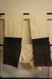 特選手紡ぎ手織り木綿アンティークカチン族草木染祭礼帯E4798