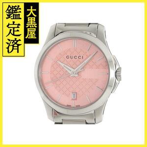 GUCCI　グッチ　126.5　SS　ピンク文字盤　レディース　クォーツ　【436】2141300409136