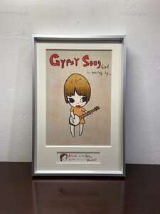 奈良美智 Yoshitomo Nara 「Gypsy Song girl is passing by..」 額装 前衛芸術家 現代アート 美術品【複製原画】限定品