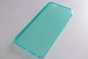 訳あり 新品 TPU iPhone6 iPhone6S ケース クリア ブルー 透明 柔らかい