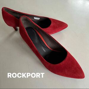 ★ 【ROCKPORT】★ロックポート　スエード　　パンプス 大き目　25cm 赤