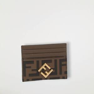  FENDI フェンディ カードケース 定期入れ FFダイヤモンド ブラウン レディース