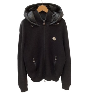 ♪♪ MONCLER モンクレール メンズ ダウンジャケット MAGLIONE TRICOT CARDIGAN SIZE XXL ブラック やや傷や汚れあり