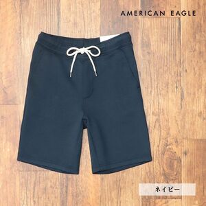 春夏/AMERICAN EAGLE/XSサイズ/イージー ハーフパンツ 1130-7486 ポンチ ジャージー 無地 リラックス 新品/紺/ネイビー/ih116/