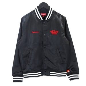 未使用 SUPREME シュプリーム スタジャン 17SS RAP-A-LOT RECORDS SATIN CLUB JACKET ブラック 黒 S 20019098