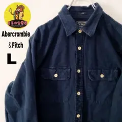 usa古着 Abercrombie＆Fitch ネルシャツ L ネイビー