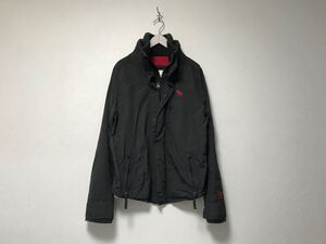 本物アバクロンビーアンドフィッチAbercrombie&Fitchナイロンロゴジップジャケット長袖サーフアメカジミリタリーメンズグレーL