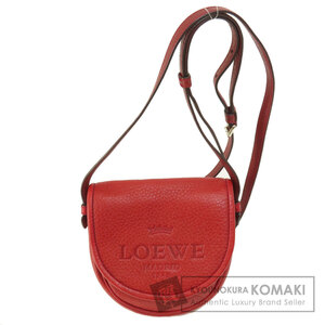 LOEWE ロエベ ロゴ型押し ミニショルダー ショルダーバッグ レザー レディース 中古