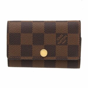 ★E2713 未使用 ルイヴィトン ダミエ ミュルティクレ6 6連 キーケース N62630 エベヌ Louis Vuitton メンズ レディース★