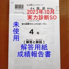 実力診断サピックスオープン 4年生 2023年10月 テスト SAPIX 小4