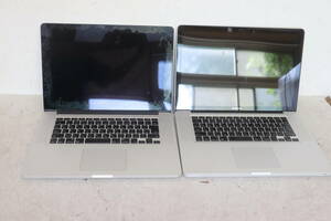 Y10/099 APPLE MacBookPro A1286/A1398 ノートパソコン 2台セット 通電確認済み 現状品