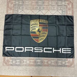 訳あり ポルシェ 特大フラッグ 139 カーショップ フラッグ ガレージ装飾 ドイツ 旗 PORSCHE タペストリー 世田谷 バナー 車 カー 装飾 ロゴ