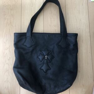 ¥1〜 A&G エーアンドジー 極美品 レザー シルバー925 クロス トート バッグ 黒 (デザイナーはガボール、クロムハーツを渡り歩いた男！)