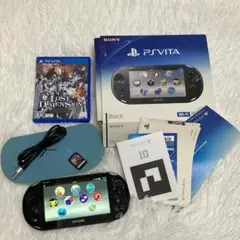 PSvita 本体　pch 2000 箱　ソフト1本　usb電源　カバー　黒