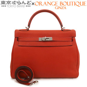 101715694 エルメス HERMES ケリー 32 □P刻印 ルージュカザック シルバー金具 トゴ 内縫 2WAY ハンドバッグ ショルダーバッグ レディース