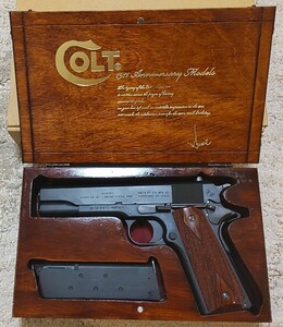 WA ウエスタンアームズ GBB【コルト】M1911＜100周年記念モデル＞ おまけ 特製 木製化粧ケース付き。