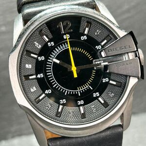 DIESEL ディーゼル DZ-1295 腕時計 クオーツ アナログ カレンダー ステンレススチール レザーベルト メンズ 新品電池交換済み 動作確認済み