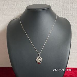 SILVER シルバー MIKIMOTO ミキモト リーフモチーフ 真珠 ベビーパール ネックレス ペンダント アクセサリー