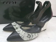 ◇ ◎ Loveshoetoria ラブシュートリア パンプス シューズ サイズ24cm ブラック ホワイト系 レディース  【1111250005949】