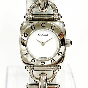 【1円スタート】GUCCI グッチ 6300L SS ホワイト文字盤 クオーツ レディース腕時計 ジャンク 344950