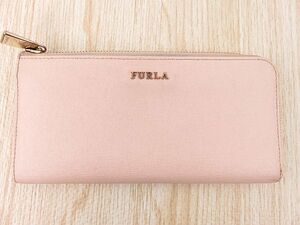 FURLA　フルラ　長財布　淡いピンク　革　レザー