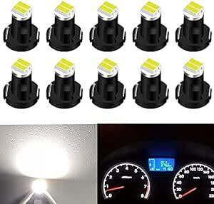 NAKOBO 12V汎用 T3 2SMD 3014チップ 自動車LED ライト ダッシュボード メーターパネルライト 電球 /ホワ