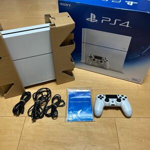 1円スタート　PS4 PlayStation4 本体 CUH-1200A B02 500GB グレイシャーホワイト SONY 初期化済み 元箱付き 