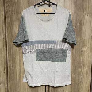 691 paul smith ポールスミス ジーンズ　半袖切り替え当て布Tシャツ　希少　XL