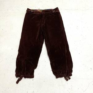 USA古着 60s ベロア ニッカポッカ W27 ブラウン / 茶色 クロップド パンツ ヴィンテージ VINTAGE アメリカ 60年代