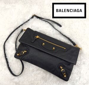 ☆極美品☆BALENCIAGA バレンシアガ ジャイアントエンベロープ バッグ ゴールド金具 ショルダーバッグ 