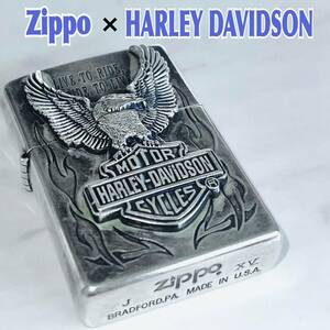 希少 Zippo ハーレーダビッドソン オイルライター シルバー XV 1999 送料無料