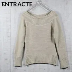 ENTRACTE【F】フランス製 ラウンドネック ニット セーター クロップド丈