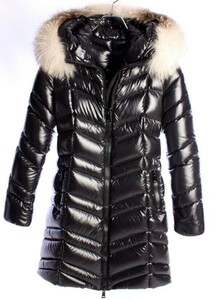 モンクレール　ファー　ナイロン ダウン コート　ブラック　MONCLER　国内正規品　#A7