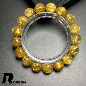 絶賛 EU製 定価56万円★ROBEAN・極!極満針ルチルクォーツ★ブレスレット パワーストーン 天然石 綺麗 金運 お守り 11.9-12.3mm k1113293