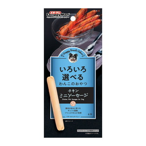 （まとめ買い）ドギーマン ドギースナックバリュー チキンミニソーセージ 4本 犬用おやつ 〔×20〕