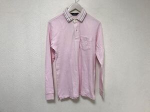 本物マンシングウェアmunsingwearストレッチ長袖ゴルフウェア長袖ポロシャツメンズピンクS