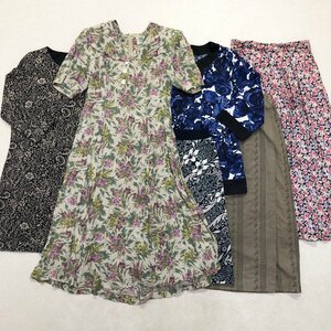 ●LAURA ASHLEY ローラアシュレイ 6点 ワンピース スカート トップス 膝丈 ミモレ丈 総柄 花柄 サイズMIX レディース 卸 現状品 1.61kg●