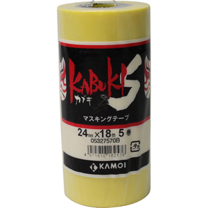 カモ井加工紙 物流用品 テープ・バンド・シール カブキS マスキングテープ 幅15mm×18m 885715