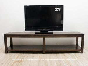 ローテーブル テレビ台160cm LAB オールドチーク無垢材 バリ家具 チーク材 アジアン家具 バリ家具 無垢天板 総無垢材 古木 古材 銘木