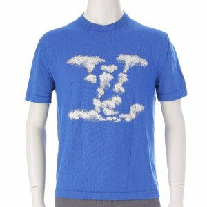 【ルイヴィトン】Louis Vuitton 20AW メンズ LVクラウズ ヴァージルアブロー ジャガードニット Tシャツ ブルー S【中古】211084