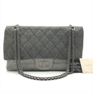 良品 CHANEL シャネル 2.55 デニム マトラッセ ダブルフラップ チェーン ショルダー バッグ レディース a5142