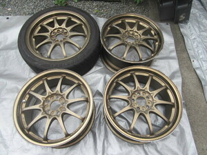 ■RAYS　CE28　鍛造ホイール■17×7.5J　5H PCD100■ ブロンズ BR 4本セット