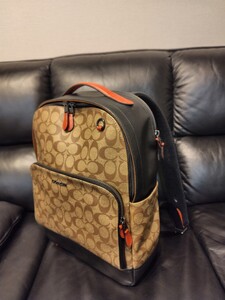 中古美品 COACH コーチ メンズ ビジネス リュックサック バックパックメンズ 