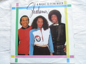 SHALAMAR 7！A NIGHT TO REMEMBER, UK 7インチ EP 45, 美盤