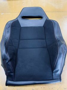 レカロ RECARO SR-3 シートカバー 黒 ブラックフェイクレザー スエード 赤 レッドダブルステッチ