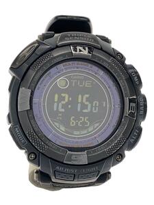 CASIO◆PRO TREK/ソーラー腕時計/デジタル/BLK/BLK/PRW-1500YJ